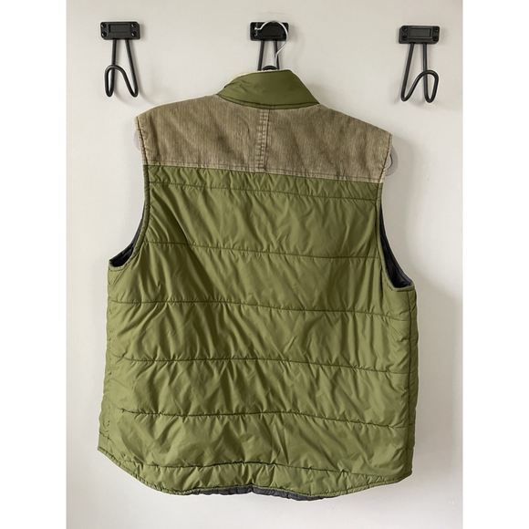 PRANA, Men’s Olive Green And Tan Sleeveless Puffer Best, Size Medium EUC - Picture 5 of 7